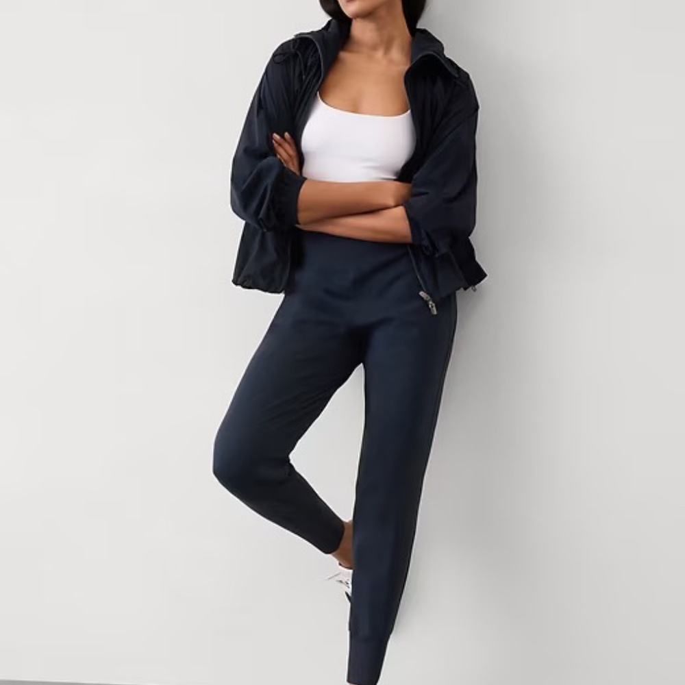 Athleta Women's Venice High Rise Joggers pants Navy Small Brand New Condition! S - Picture 2 of 5